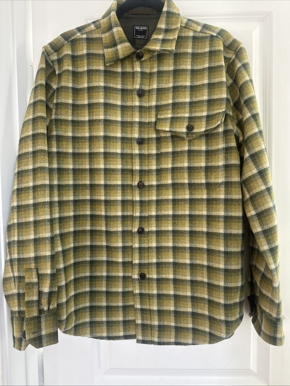 Todd Snyder Utility Plaid Overshirt Men Medium Flannel Shacket Wool MSRP: $298